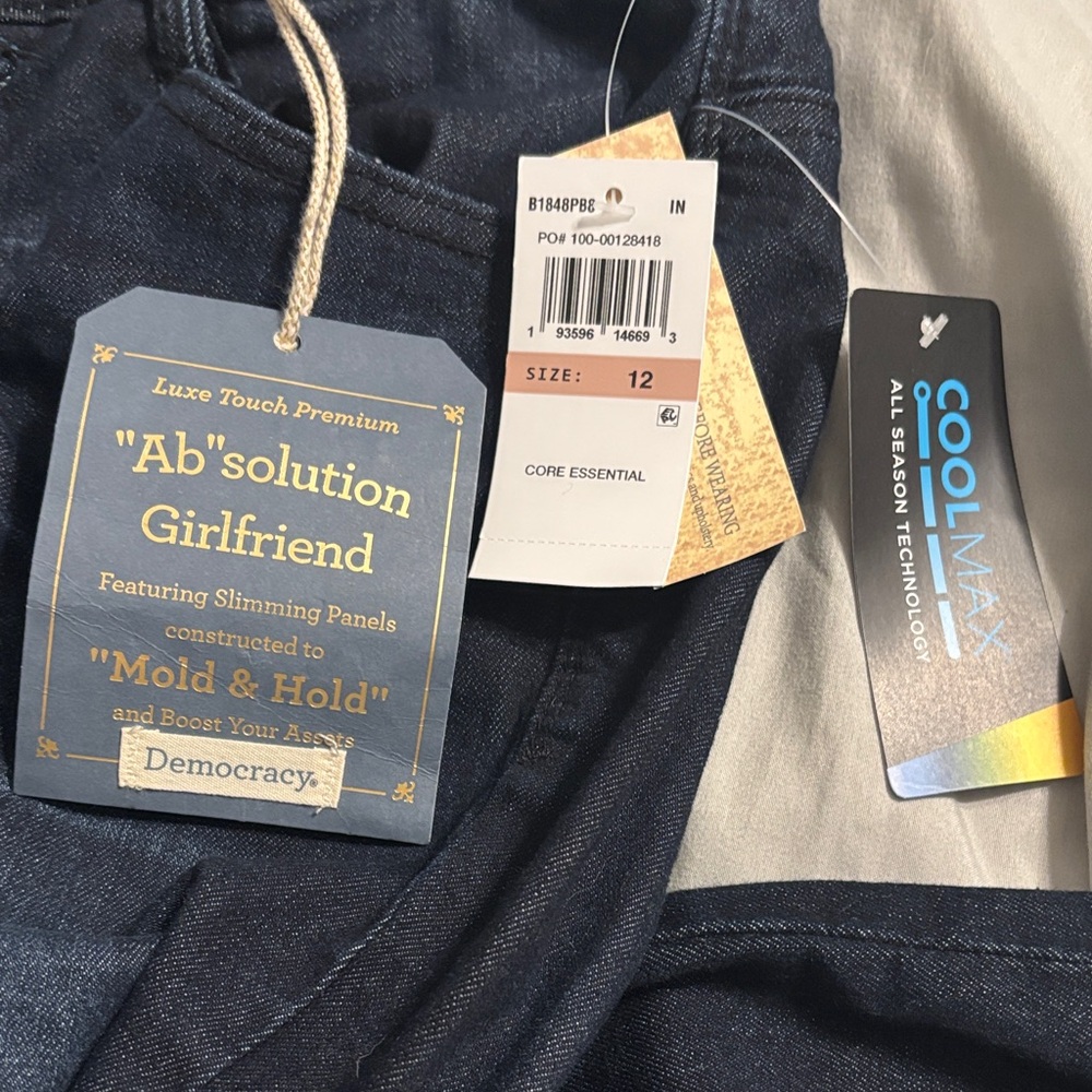 Democracy Blue Ab Solution Girlfriend Jeans